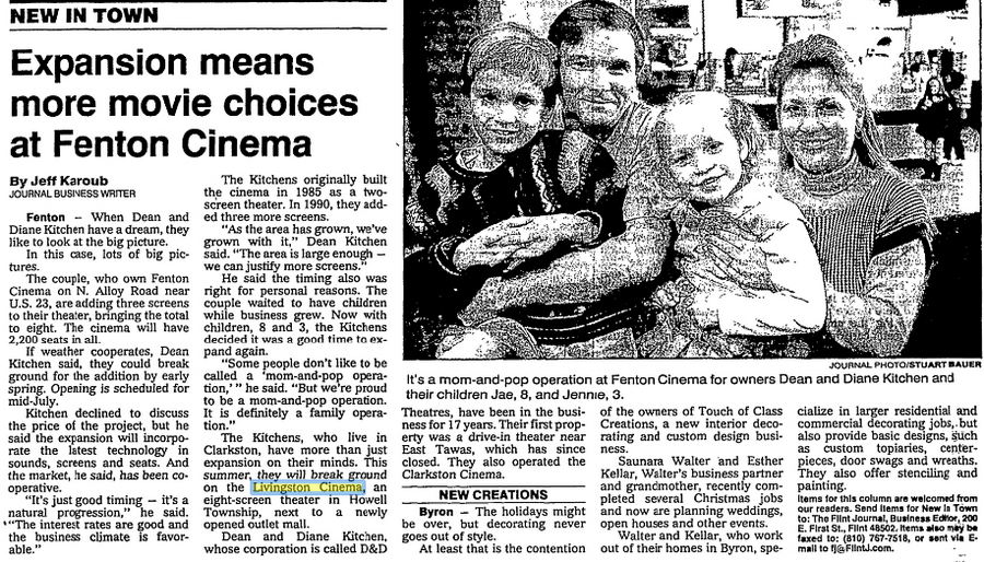 Livingston Cinemas (Cancelled) - Jan 1997 Article